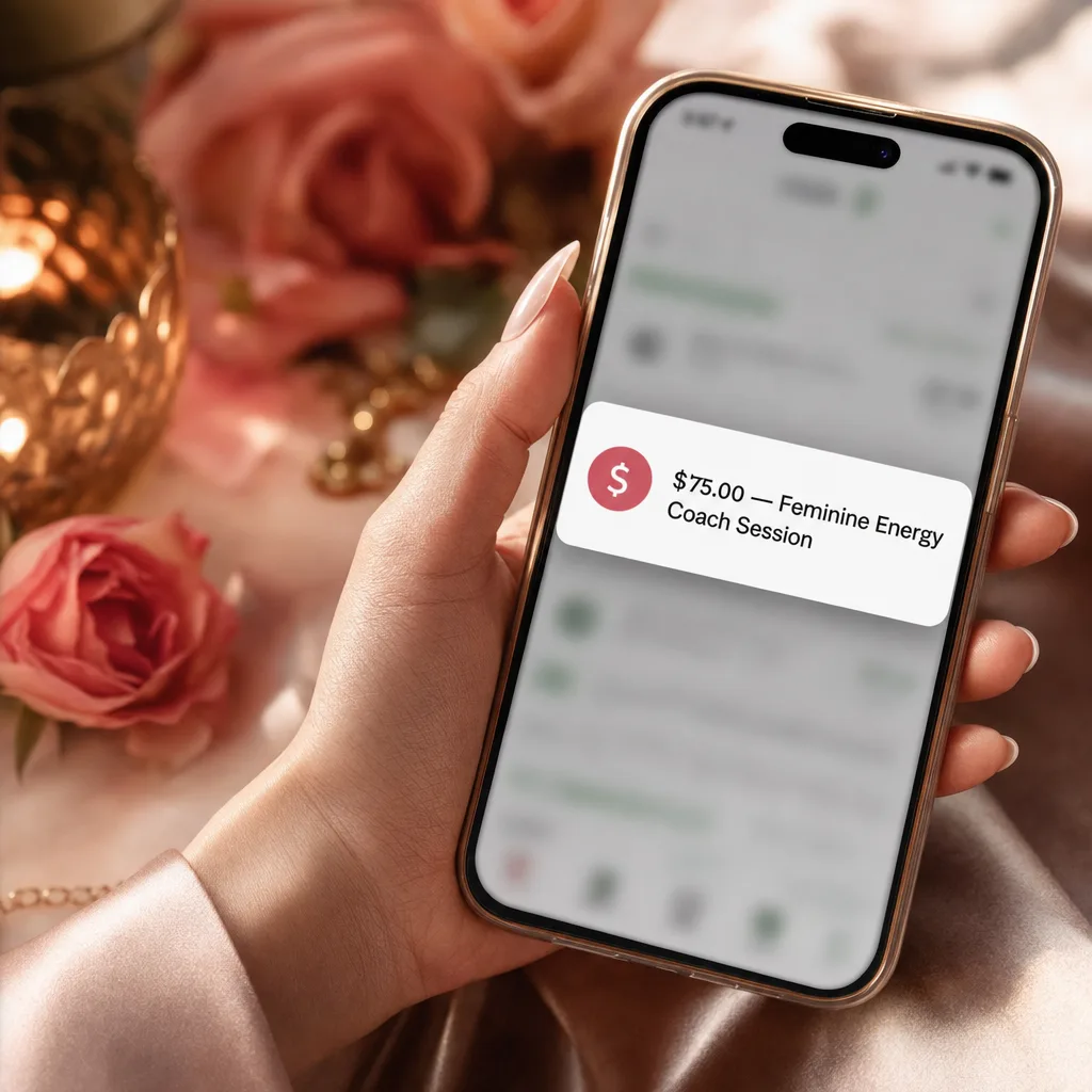 Your first paid session: payment received on the reader's phone